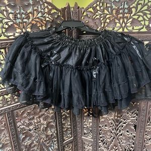 Spin Doctor Ruffled Mini Skirt